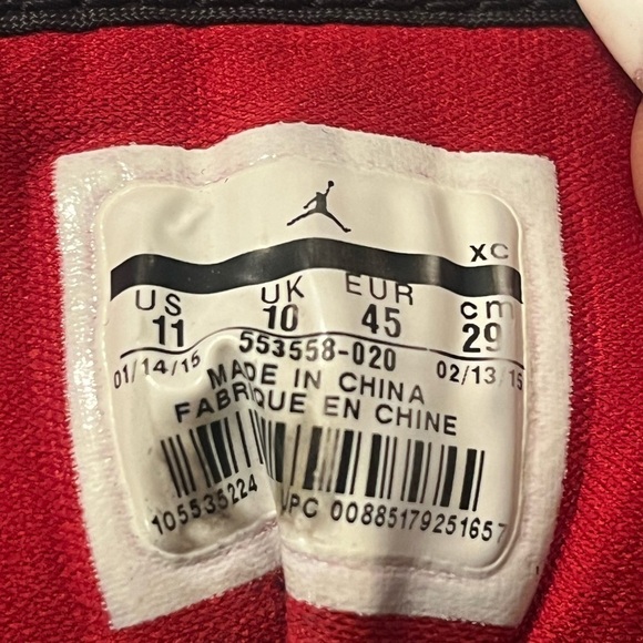 🔥Jordan 1 Retro Low Size 11 US Gray Red Black - Picture 6 of 8